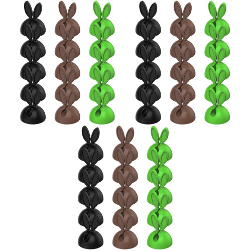 90Pcs Cartoon Rabbit Ear Cable Clips Durable Plastic Wire Holders 2