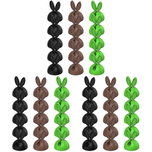 90Pcs Cartoon Rabbit Ear Cable Clips Durable Plastic Wire Holders 1