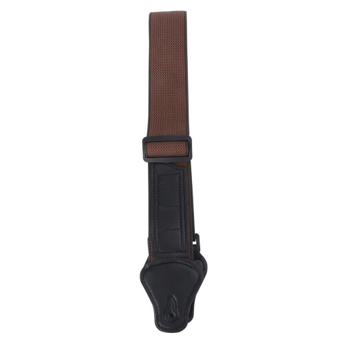 Adjustable Leather Guitar Strap with Pick Holder, Durable PU Material, Secure Support for Bass and Acoustic
