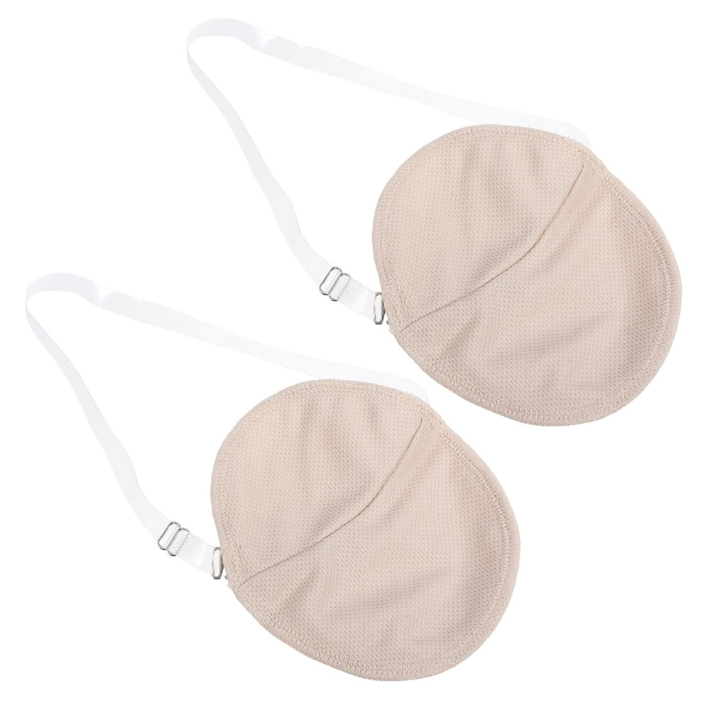 Beige Reusable Underarm Sweat Pads For Women Sweat Absorbing Pads With Stain Protection