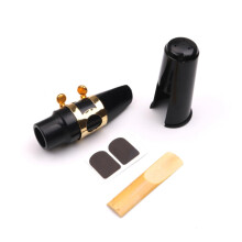Saxophone Mouthpiece Kit with Ligature Cap and Cushions for Alto Tenor, Clear Balanced Tone