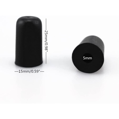 Cello Endpin Cap Set 5 Pack Black Rubber Non Slip Protector for Floor Scratch Protection 1
