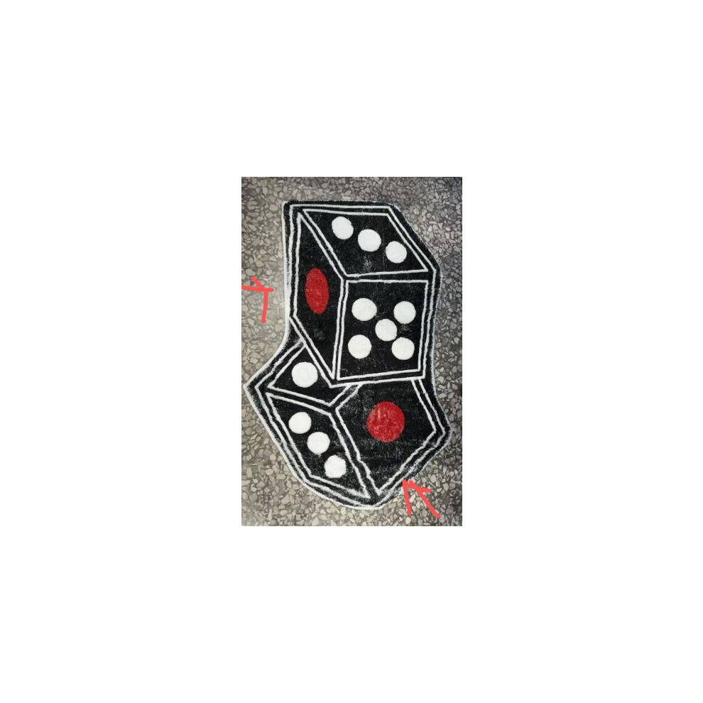 (Multi-Color) Game Dice Mat Bathroom Absorbent Non-Slip Mat Home Living Room Carpet Bedroom Bedside Blanket 4651941577456