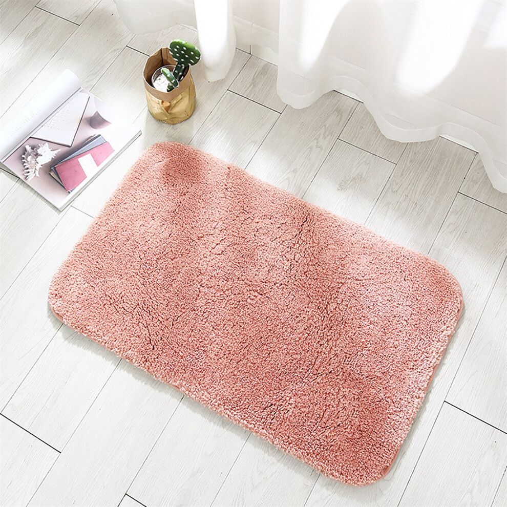 (Pink) Microfiber Bathroom Rugs Bath Mat Extra Thick, Soft And Shaggy, Absorbent, Against Slip Bath Rugs For Bathroom 4651941578323