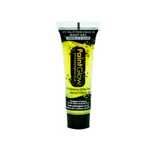 Yellow UV Body Glitter 10ml UV Reactive Face and Body Paint for Festival Blacklight Glow