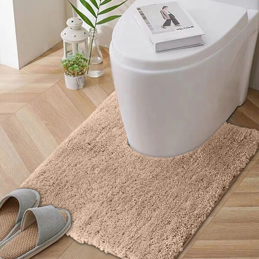 (Multi-Color) Bathroom Floor Mat Bathroom-Shaped Thickened Mat Water Absorbing Door Mat Drying Foot Mat Toilet Islip Carpet 4651941573755