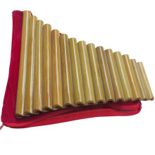 15 Tone Bamboo Pan Flute G Tune for Beginners with Clear Warm Tone and Traditional Chinese Design