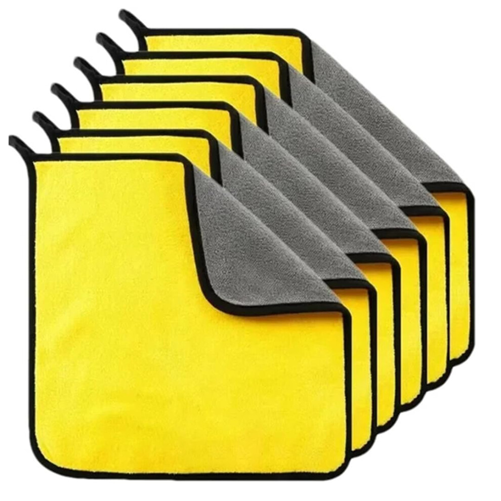 Microfiber Car Wash Towels 30X30 6Pc Ultra Absorbent Scratch Auto Detailing And Drying 9070919797460