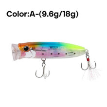 (As show, C-70mm 9.6g) 2025 9.6g/70mm Floating Popper Lure Steel Balls Hard Baits Artificial Popper Floating Topwater Hard Baits Bass Fishing