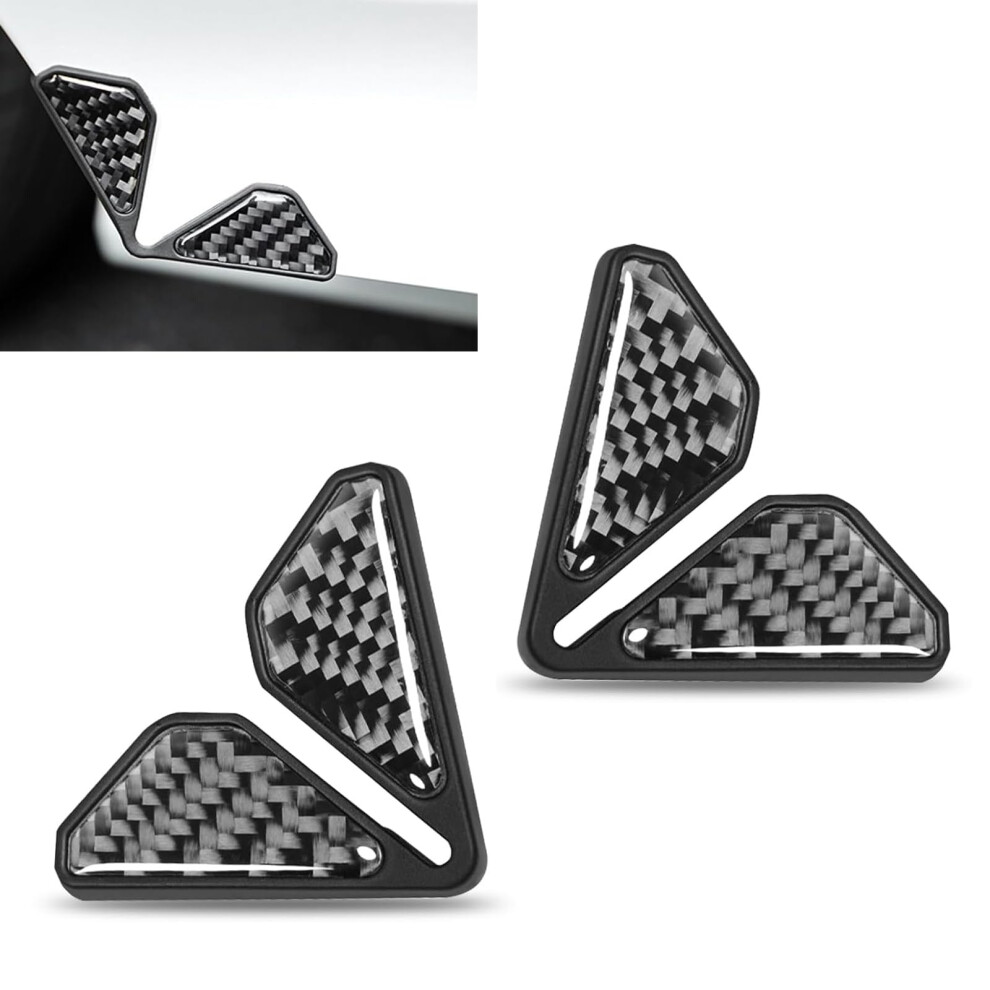 2 Pcs Carbon Fiber Car Door Edge Guards Protector, Universal Selfadhesive Anticollision Strips, Black 9070919797521