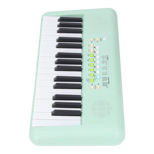 32 Key Electronic Keyboard with Microphone, USB Power, Beginner Digital Piano (Avocado Green) 2