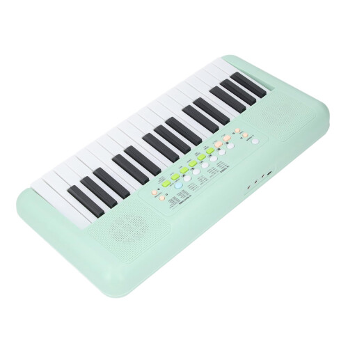 32 Key Electronic Keyboard with Microphone, USB Power, Beginner Digital Piano (Avocado Green) 1