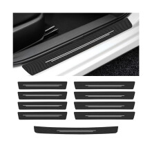 Car Door Sill Protector 9PCS Carbon Fiber AntiScratch Universal Threshold Guard for Sedan SUV Truck