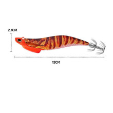 (As show, 4) New ABS Wood Shrimp Lures 13cm/30g Jigs Octopus Lure 5 Colors Fishing Tackle Fishing