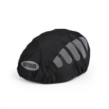 (As show, Orange) Waterproof Riding Helmet Cover Windproof Oxford Cloth Safety Helmet Cover with Reflective Strip Bicycle Helmet Cover Universal