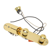 Control Plate Gold GE235 Prewired with 250k Potentiometer for Improved Tone Clarity for Telecaster