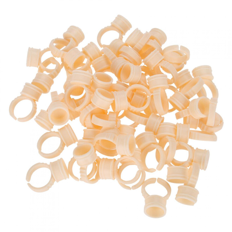 100Pcs Silicone Tattoo Ring Cups Adjustable Permanent Makeup Pigment Holder for Microblading