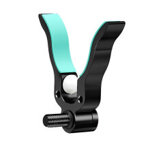 (As show, Blue) Aluminum Alloy Fishing Pole Support Rack Silicone Anti-slip Pad Pulley Type Fishing Pole Bracket Fishing Gear Accessories