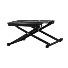 Adjustable Guitar Foot Rest with Non Slip Silicone Pad, Six Level Height Foldable Metal Stool for Acoustic Guitar