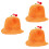 3Pièces Chapeaux Plage Orange Protection Durable 6