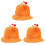 3Pièces Chapeaux Plage Orange Protection Durable 2