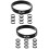 24Pièces Bracelets Silicones Racing Car Confortables Et 8