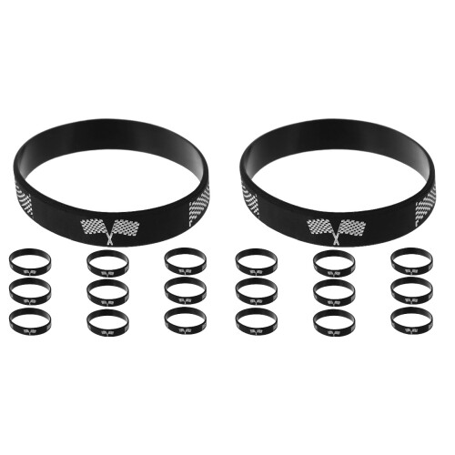 24Pièces Bracelets Silicones Racing Car Confortables Et 2