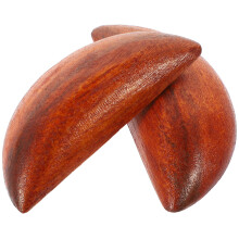 2Paires Coupes Divinatoires En Bois Pour Décor Taoïste Marron Durable