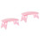 2Pièces Repose-Bras Plastique Rose Confortable Pour Ongles 6