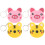 4Pièces Mètre Clé Mini ABS Couleur Assortie Auto-Rétractable 4