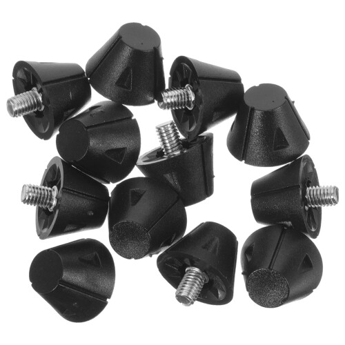 12Pièces Pointes Remplaçables Tpu Pour Chaussures De Sprint Noir