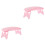 2Pièces Repose-Bras Plastique Rose Confortable Pour Ongles 5