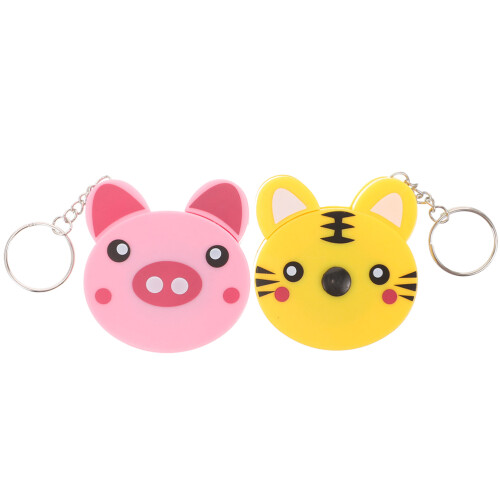 4Pièces Mètre Clé Mini ABS Couleur Assortie Auto-Rétractable 1