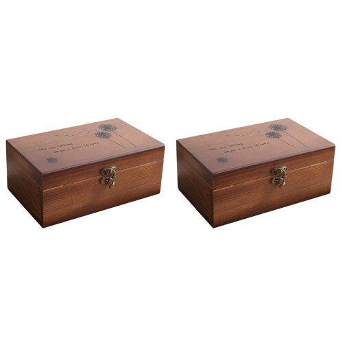 2Pièces Boîtes En Bois Pour Rangement Divers Usage 1