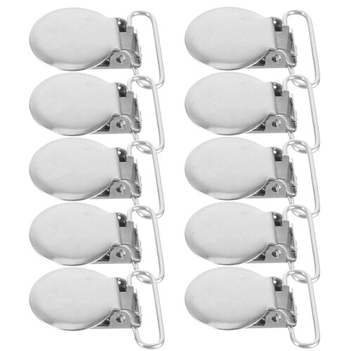 30Pièces Clips Pacifier Métal Argenté Accessoires Bébé Anti- 2