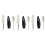 3Pièces Embouchure Alto Saxophone Blanche Avec Brosse D'entretien 4