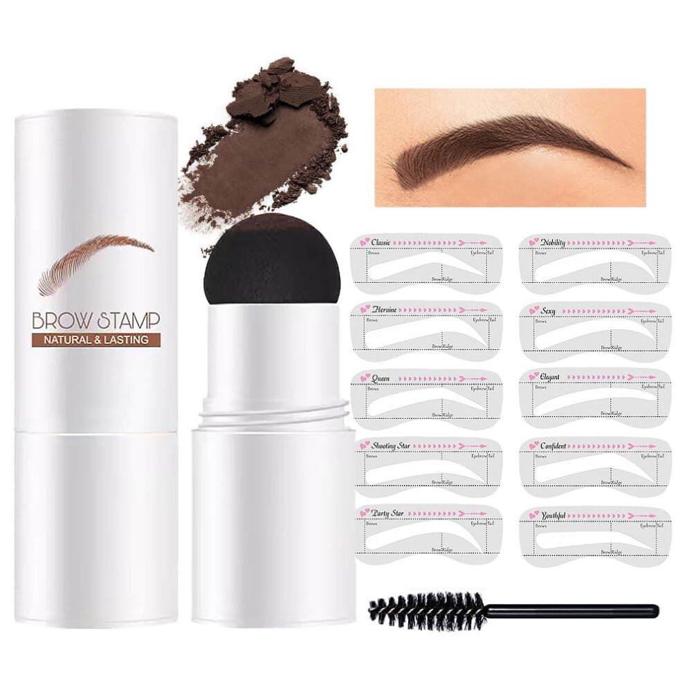 Eyebrow Stamp Kit and Stencil Set Waterproof with Multiple Templates for  Symmetrical Brows 04#