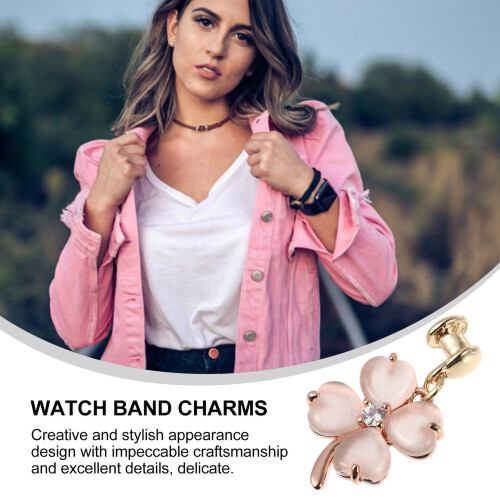 2Pièces Studs Décoratifs Rose Pour Bracelet Montre Accessoires Mode 2