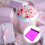 3Pièces Papier Cellophane Violet Haute Qualité Pour Fleurs 10