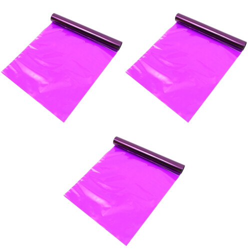 3Pièces Papier Cellophane Violet Haute Qualité Pour Fleurs 2