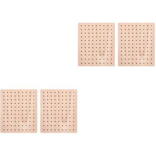 4Pièces Support D'artisanat En Bois Khaki Pour Poupées En Argile 2