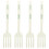 4Pièces Fourchette De Service Silicone Douce Colorée 6