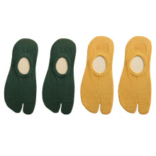 4Paires Coton Anti-Dérapantes Basses Doigts Séparés
