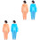 4Pièces Poncho Réutilisable Adulte Coupe-Vent Variés 3