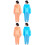 4Pièces Poncho Réutilisable Adulte Coupe-Vent Variés 5
