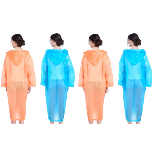 4Pièces Poncho Réutilisable Adulte Coupe-Vent Variés 1