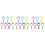 21Pièces Clip Porte- Multi-Couleurs Résistant 4