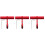 3Sets Multifunctionele Rood Aluminium Fietsverlengbeugel Handvat 6