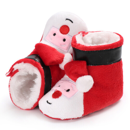 2Pièces Chaussures Bébé Brodées En Coton Bottines Chaudes Hiver 1