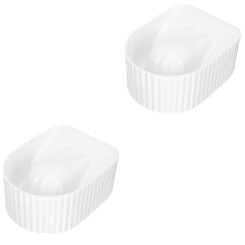 2Pièces Bols Blancs Trempage Ongles Art 2
